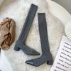 Fashion Thigh High Boots Stretch Fabric Sock Boots Women Pointed Toe High Heels Shoes 2026 Autumn Winter Sexy Over The Knee Boot