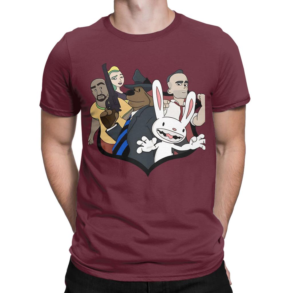 Sam And Max Characters Gang Rave Acid Graphic Funny 100 Cotton Tshirt Sam And Max Hit The Road Tops Tees For Unisex