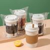 Heat-Resistant Coffee Cups with Lids Milk Cup Portable Coffee Mug  Home