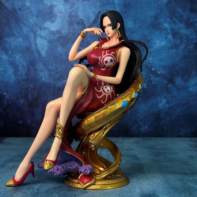 New 23CM One Piece Seven Deadly Sins Empress Sofa Ornament BT Hancock Beautiful Girl Handmade Collectible Action Figure Gift