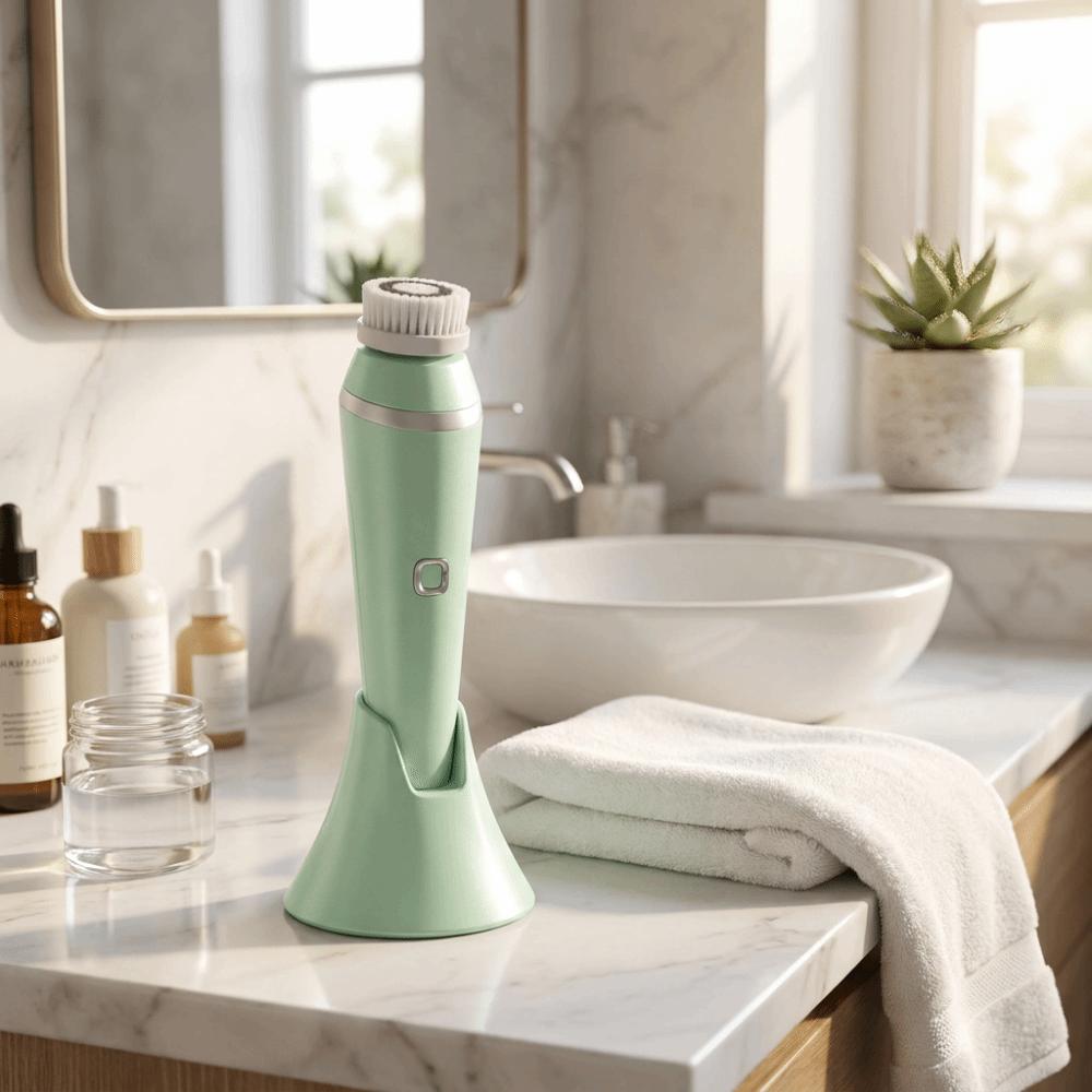 4 Replaceable Brush Heads Electric Facial Cleansing Brush USB Recharge Face Scrubber Oil Control