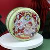 Round Candy Storage Box Cartoon Pattern Tinplate Gift Packaging Box Large Capacity 3D Relief Jewelry Storage Case