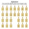Stylish 26 Letters Square Charm Necklaces Stylish Jewelry Choker Figaro Link Chain Gold Color Tone Length Adjustable Voguish Souvenir Present