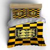 Black-and-yellow Checkered Pattern. Bedding Sets Duvet Cover Sets Duvet Covers Pillowcases(1* Duvet Cover 2* Pillowcases Without Duvet Insert)