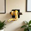 Gold Snake Wall Sculpture Shatterproof Resin Snake Figurine Wall Ornament For Living Room Bedroom Offices Decoration