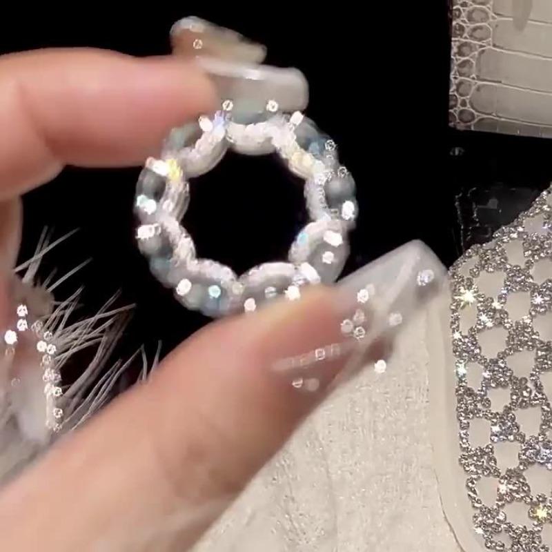 

Новое персонализированное и модное темпераментное кольцо цвета морской волны No. 7 синий