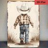 UltraCute Mini Cowboy Vintage Metal Sign Perfect for Any Room Decor IndoorOutdoor Motivational Wall Art