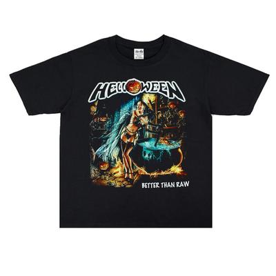 Shortsleeved Tshirt for Unisex and Women Leisure Brand High Quality Printed with the GerUnisex Heavy Metal Rock Band Helloween