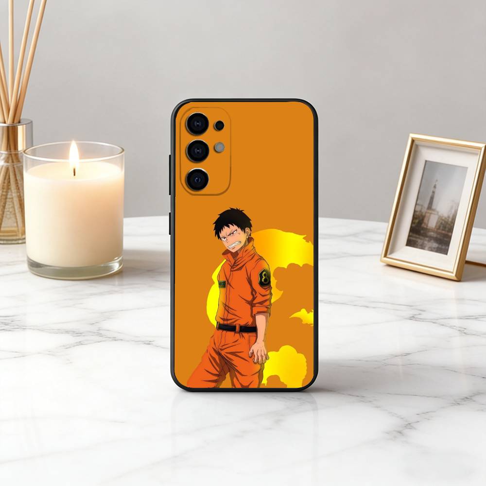 Fire Force S-Shinra K-Kusakabe-SK Phone Case For Samsung S25,S24,S21,S22,S23,S30,Ultra,S20,Plus,Fe,Lite,Note,10,Black Cover