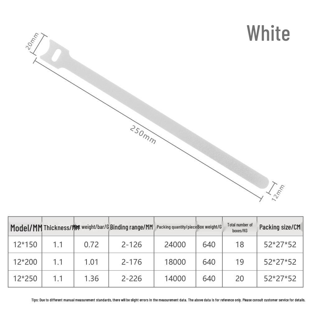 Nylon Cable Organizer Self-Adhesive Strap - Power Cord Storage Tie with T-Shaped Hook and Loop