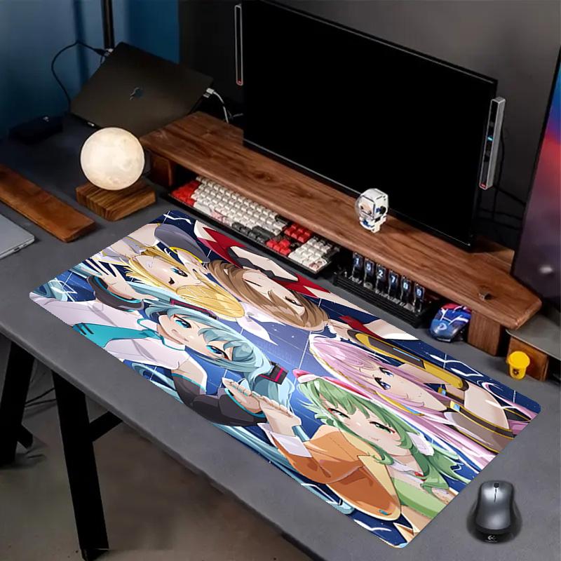 Hatsune Miku Print Mouse Pad, Anti‑Slip Desktop keyboard Mat, for PC Laptop Gaming Working Daily Use, Cool Festival Birthday Gift