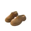 Baotou Half Slippers Thick-soled Women's Outer Wear 2024 New Casual Big Head One-pedal Bread Muffin Lazy Boken Shoes