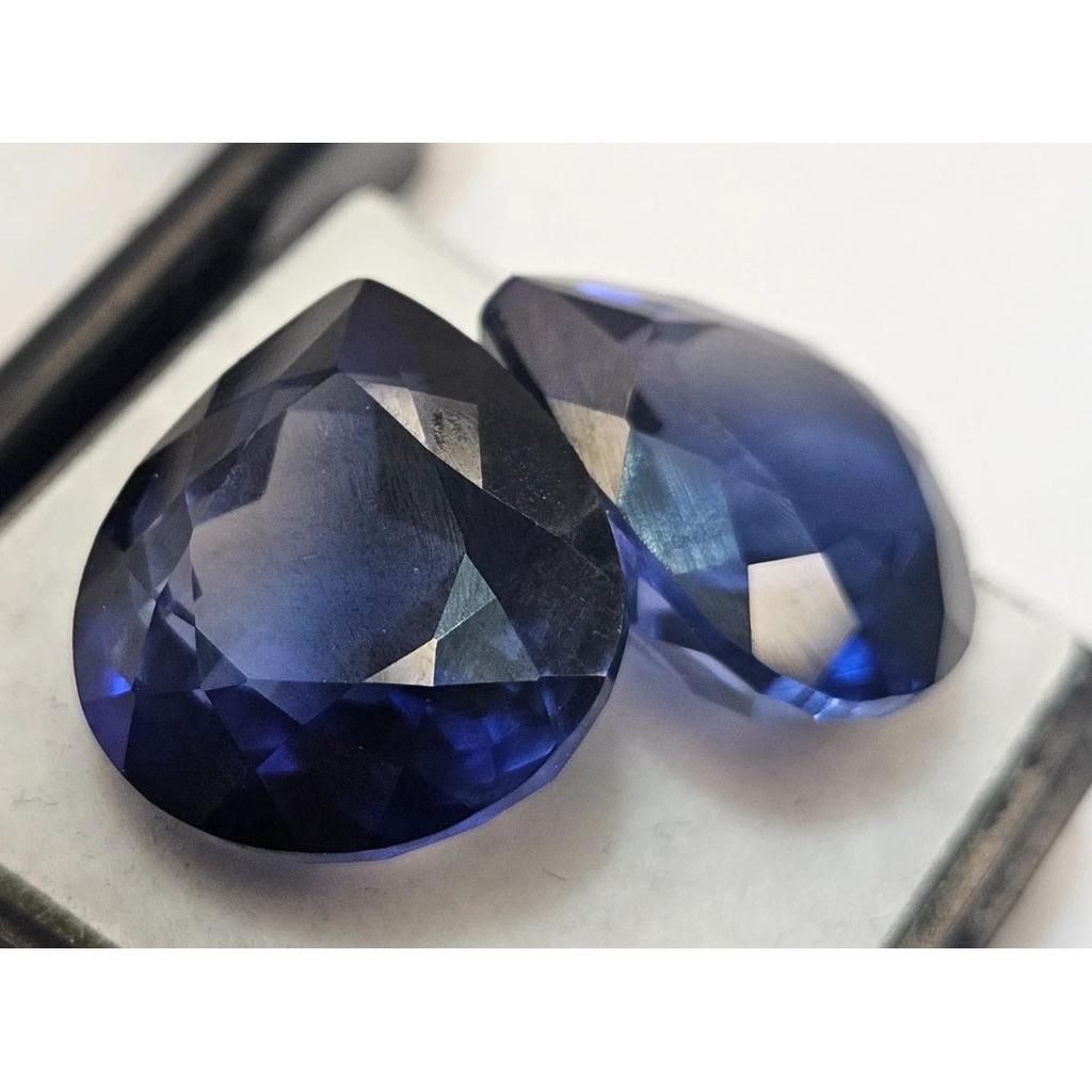 Natural Blue Tanzanite Earring Pear Cut 30+ Ct Pair Beautiful Loose Gemstone