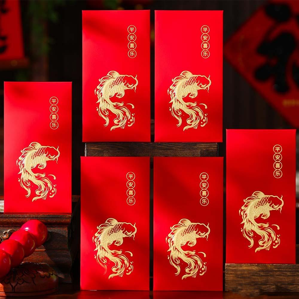 6pcs Traditional Horse Year Red Envelope Cartoon Red Packet Cute Lucky Money Pouch  Spring Festival