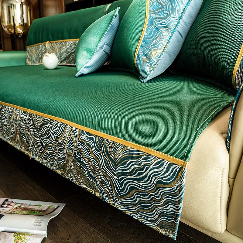 Summer Light Luxury Ice Silk Sofa Cushion Summer Non-slip Seat Cushion All-season All-inclusive Cover Mat Mat