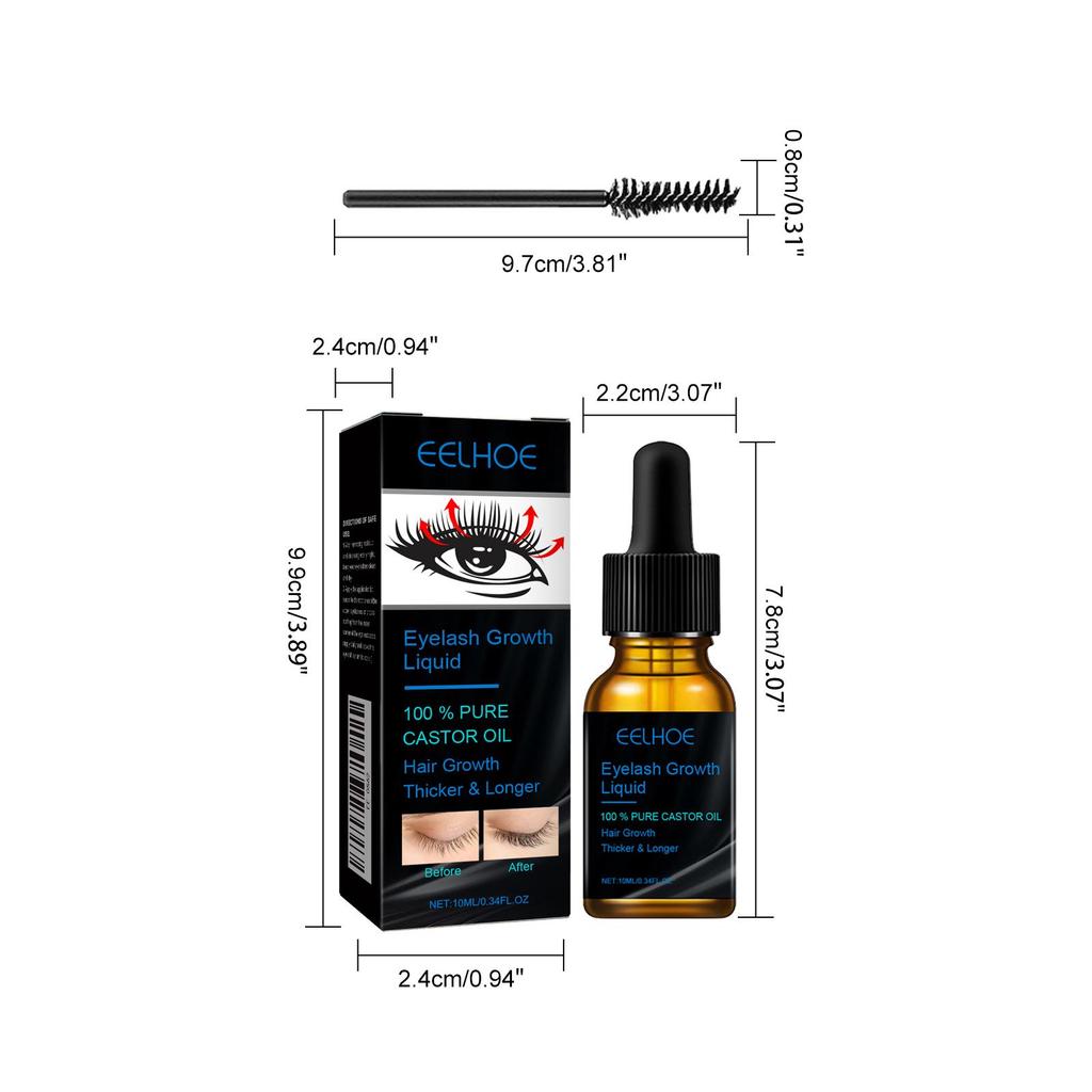 Eyelash Growth Serum—Strengthens Lashes, Nourishes Eyebrows and Eyelashes. Advanced Formula Promotes Fuller Lashes. 0.34 Fl Oz / 10 Ml.
