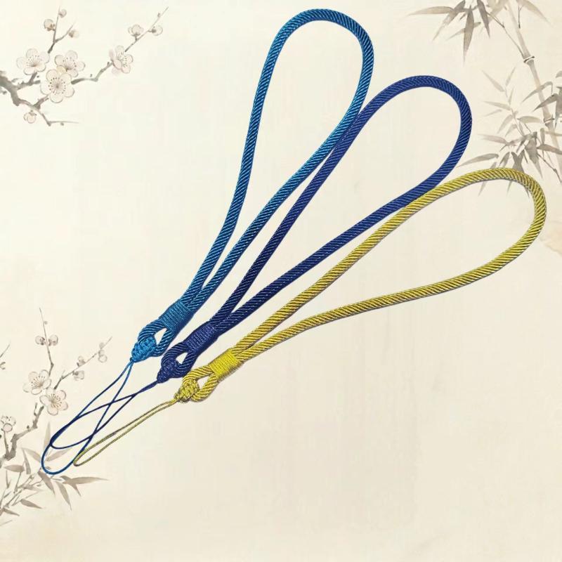 Mobile Phone Lanyard Short Wrist Rope Reinforced Color Matching Hand-Woven Pendant Female Male Accessories Anti-Loss Lanyard.