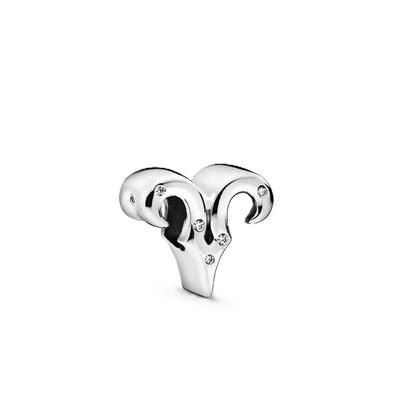 Sparkling Aries Zodiac Charm With Clear Cubic Zirconia P-798416C01 For Women