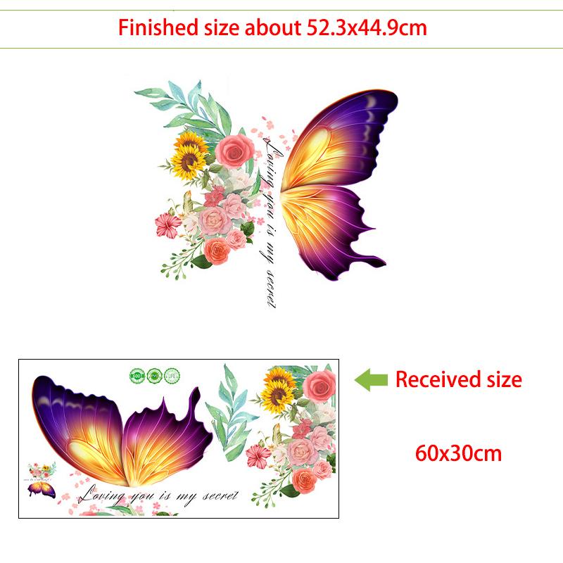

Wall Sticker Butterfly Design for Living Room Sofa Background Entrance Home Decor Self Adhesive 30x60cm