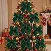 Solid Color Christmas Bow Ornament Velvet Xmas Gift Box Bow Christmas Tree Bows  Christmas Decor