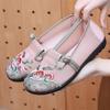 Summer Mesh Breathable Cloth Shoes for Women with Soft Soles Slip Resistant and Comfortable One Foot Embroidered Shoes