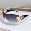New Women'S Fashion Outdoor Street Photography Sunglasses Trendy Love Decorative Sun Glasses  Spicy Girl Glasses Uv400Eyewear