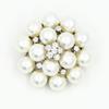 Korean Fashion Pearl & Crystal Brooch Pin for Ladies