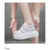Fashion 8CM Air Mesh Synthetic Leather Chunky Sneaker Women Comfy Summer Bling Platform Wedge Fsahion Ankle Boots Shoes
