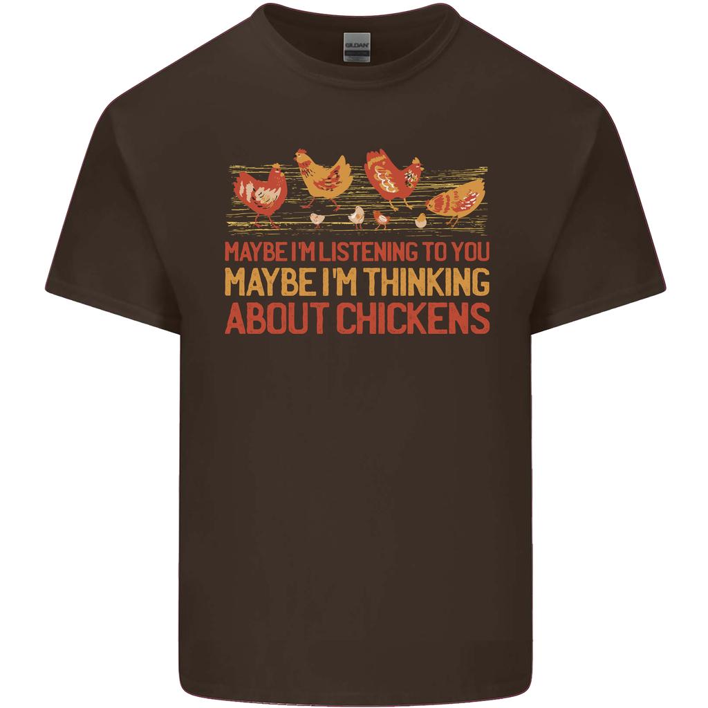 Thinking About Chickens Funny Farm Farmer Unisexs Light Cotton TShirt