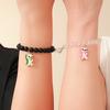 2 Pieces/set Luminous Heart Cute Dinosaur Couple Bracelet Fashion Beaded Bracelet