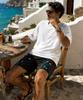 Seuteulaikeu Graffiti Art Black Denim Shorts (Relax)