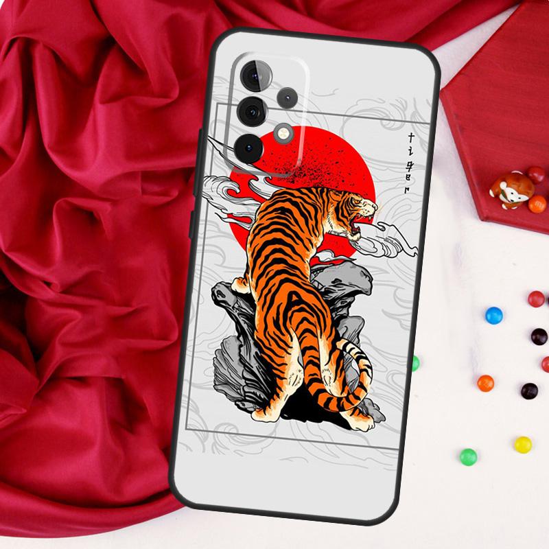 Fashion Animal Tiger Art For Samsung Galaxy A15 A55 A53 A33 A35 A22 A32 A52 A54 A34 A14 A56 A36 A26 A16 A05 A06 Case