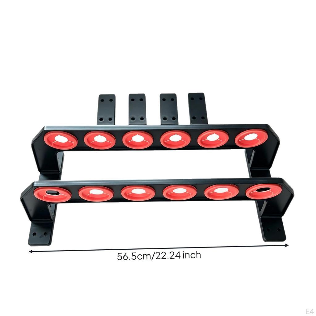 Fishing Rod Rack WallMounted Holder Horizontal for Anglers, Fishermen, Garage, Workshop