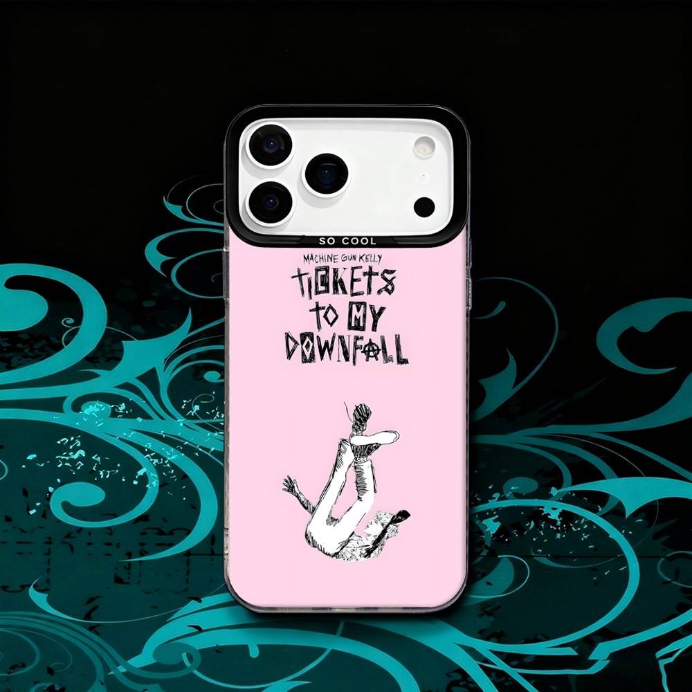 MGK L-Lost A-Americana Phone Case For iPhone 17,16,15,14,13,12,X,8,Pro,Max,Plus,SE4,Air,Mini HD Black IMD Matte