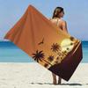 Vintage Retro Sunset Palm Beach Towel Patterned Sunscreen And Windproof Suitable For Swimming Pool Camping Travel