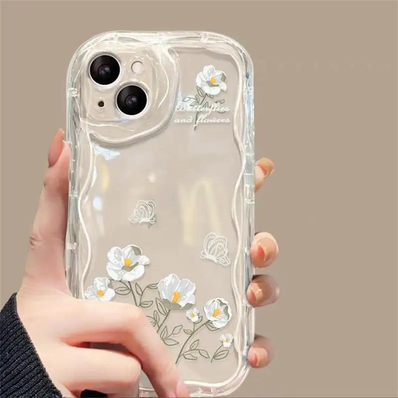 

Flower Case for Samsung Galaxy A16 5G A15 A25 A14 A04 A05 A05S A55 A56 A36 A35 A34 A04E A06 A32 A26 A50S A50 A51 A73 Clear Cover Samsung A26 5G