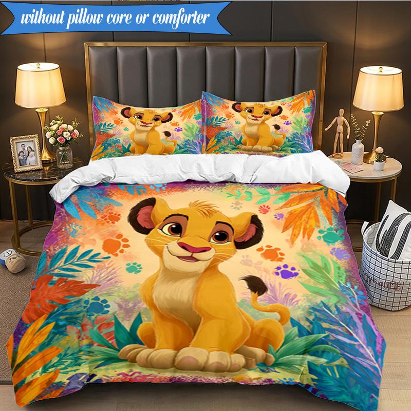 Lion king 3pcs K-pop music group Bedding set,Ideal for Bedroom, Dormitory,Including Duvet Cover And 2pcs Pillowcases,Fan gifts
