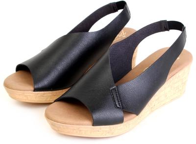 Da Made In Platform Platform Easy To Medium [Partie Ball] Japan, Sandals, 5.5cm Sole, Wear, IM92060, Women's, Black,