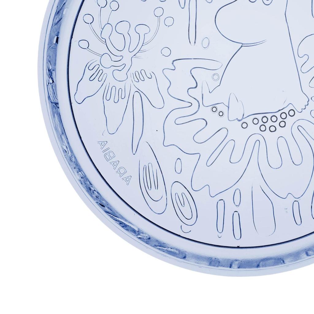 Moomin Arabia Glassware Collection Aqua 1079513 [Officially Imported] Plate, Blue, 15.5cm,