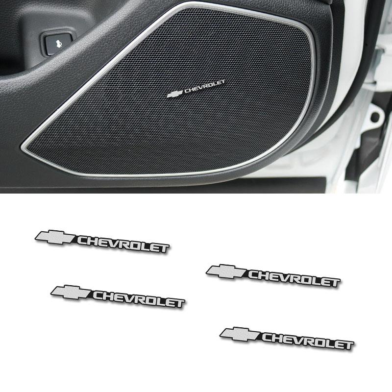 4pcs/10pcs Set Modified Car Logo Audio Stickers Decorative Decals For Chevrolet Corsa Aveo Matiz Onix Camaro Cobalt Beat Groove
