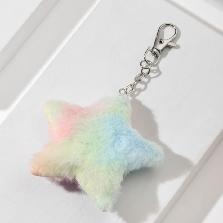 Butterfly Keychain Rings Cute Cat Keychain Pendant Plush Car Keyring Decoration