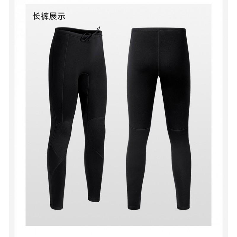 3mm Mens Wetsuit Set Long Sleeve Top Pants Snorkeling Surfing Diving Warmth UV Protection