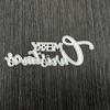 Christmas Letter Design Metal Cutting Dies Craft Embossing Scrapbooking Stamps for Card Making Decor