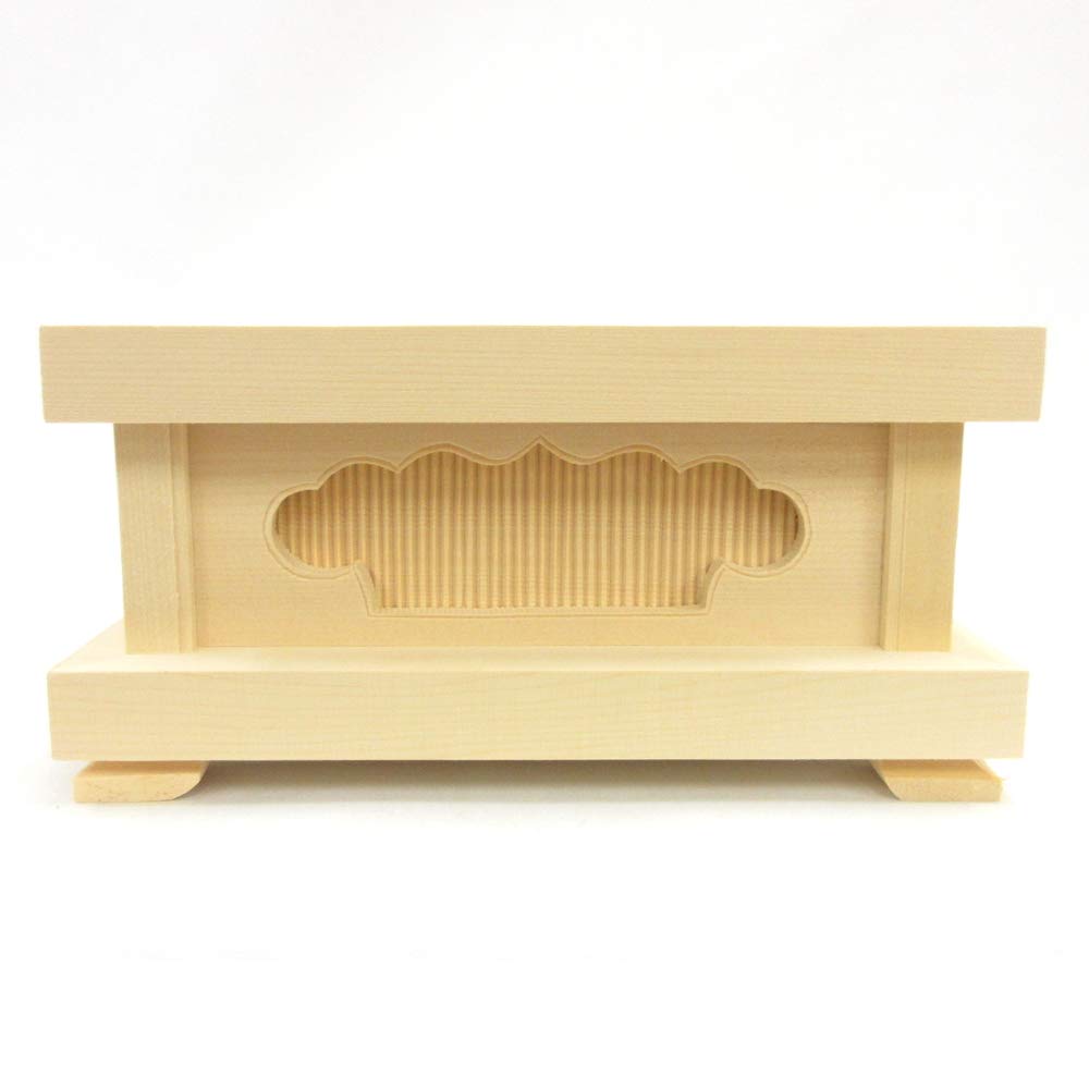 Kurita's Special Buddhist Statue [Wood Carving Buddhist Altar] Large Square Base (W20cm, D20cm, H10cm) Made of Cypress Wood, 1940