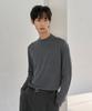 BASIC HOUSE Uni Daily Half-Neck Knit Melange Gray Lwkt7102