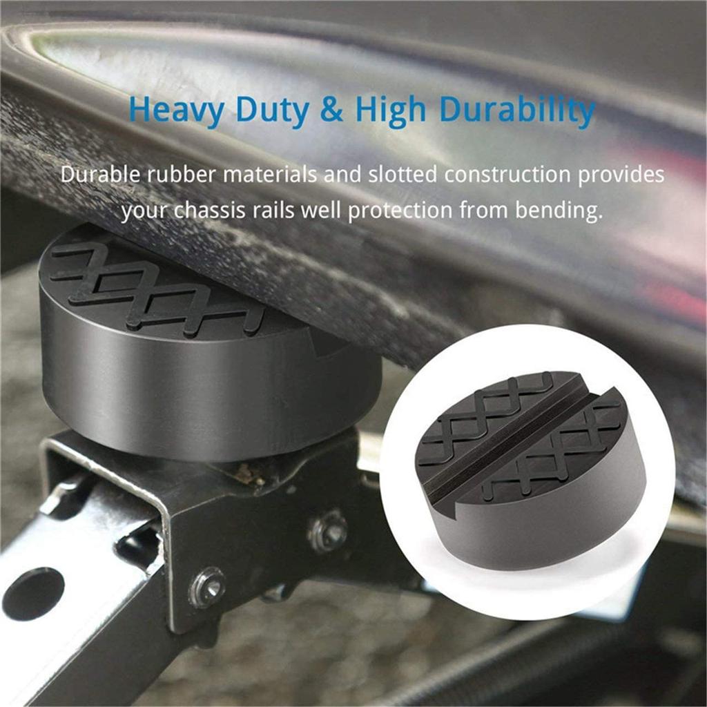 Universal Floor Slotted Car Jack Rubber Pad Pressure Resistant Jacking Tool Pinch Weld Side Lifting Disk For Lexus Subaru Fiat