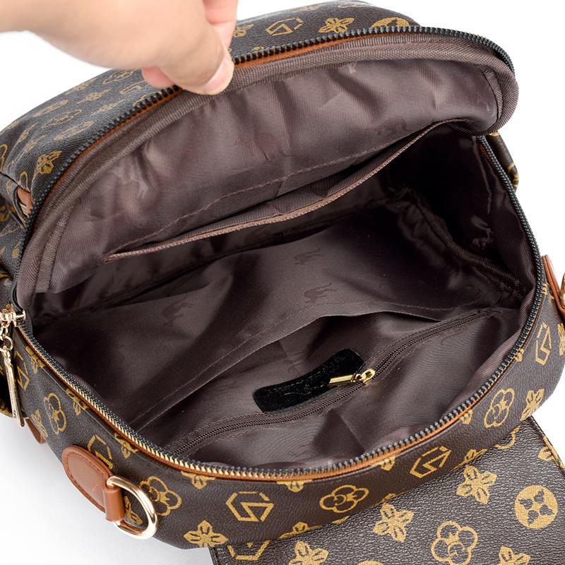 Retro Print Backpack Women's Multi-Functional Travel Small Backpack Commuter Backpack