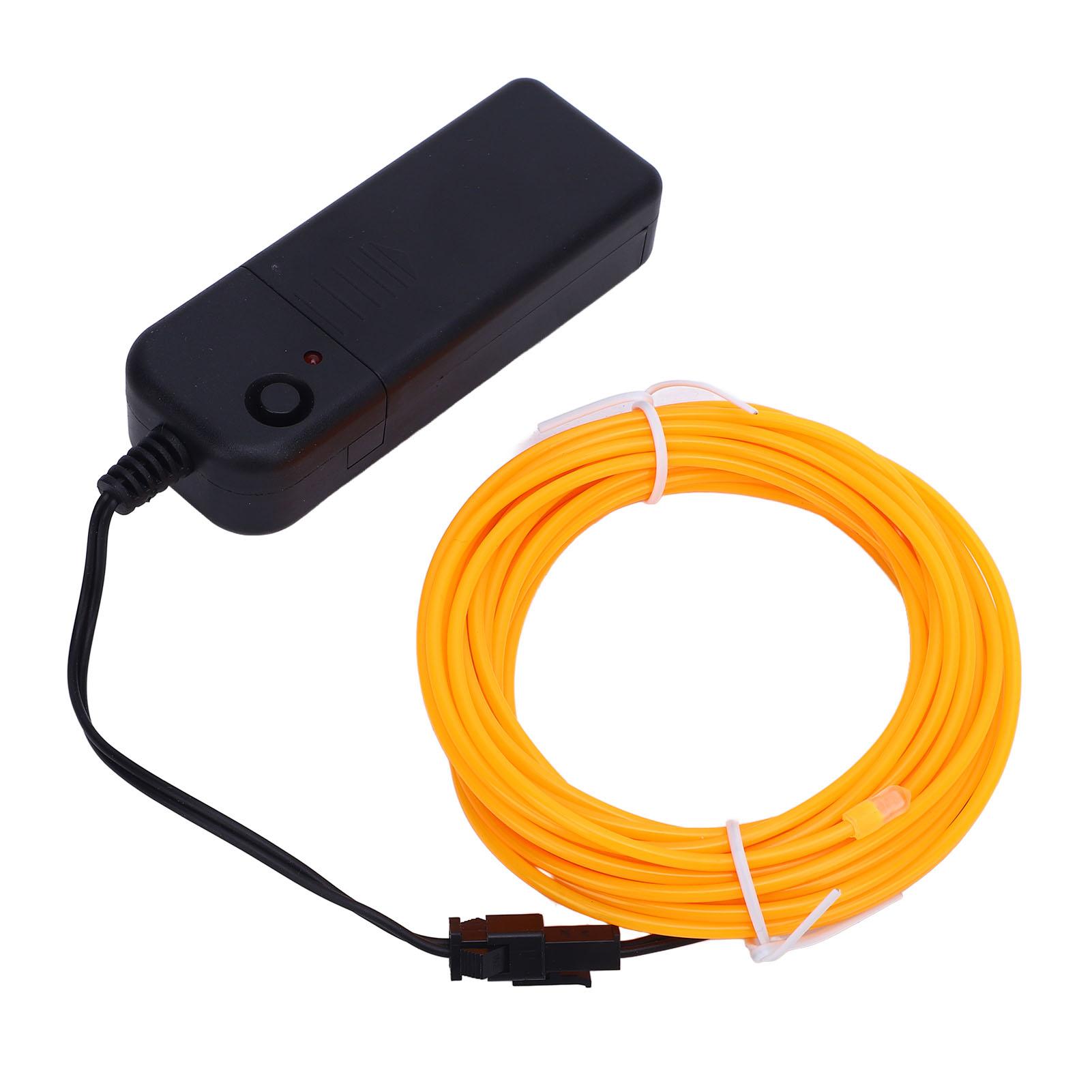 

EL провод оранжевый 16.4 футов 5 м гибкий 4 режима 360 градусов режущий EL кабель для вечеринки фестиваль бар