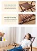 Premium Widened Bamboo Folding Lounge Chair for Home & Outdoor Use - Reinforced & Cool for Summer Relaxation