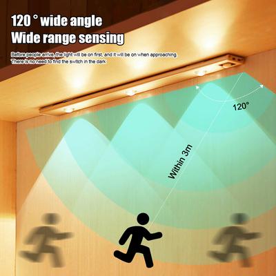 Light Cabinet USB Rechargeable Motion Sensor Led Light For Kitchen Wardrobe Cabinet Lighting 20cm30cm40cm50CM60CM